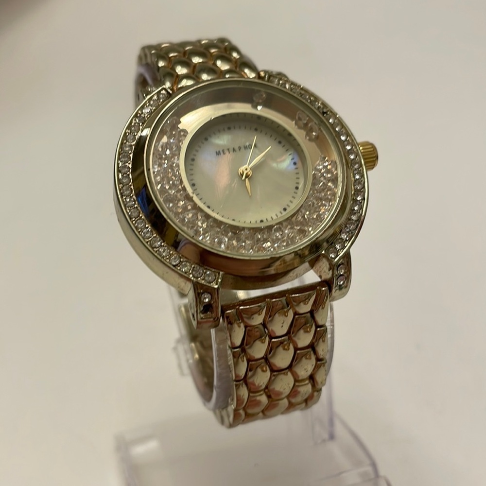 Metaphor Gold Crystal Mother Of Pearl Watch